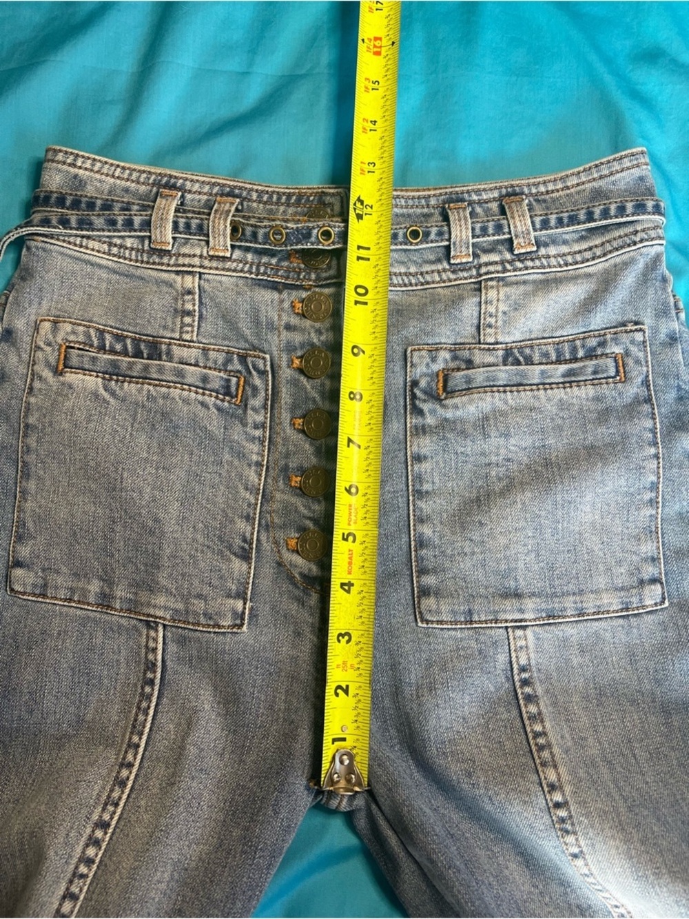 Ulla Johnson High Rise Wide Leg Belted Jeans Size 6 - Picture 5 of 15